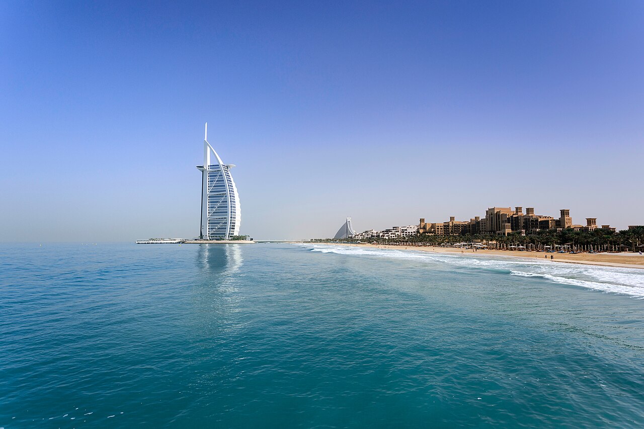 The Burj Al Arab and Jumeirah beach, Dubai