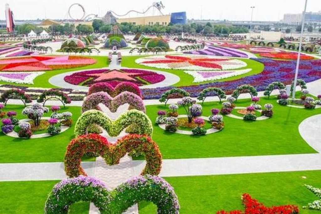 Flower displays at Dubai Miracle Garden