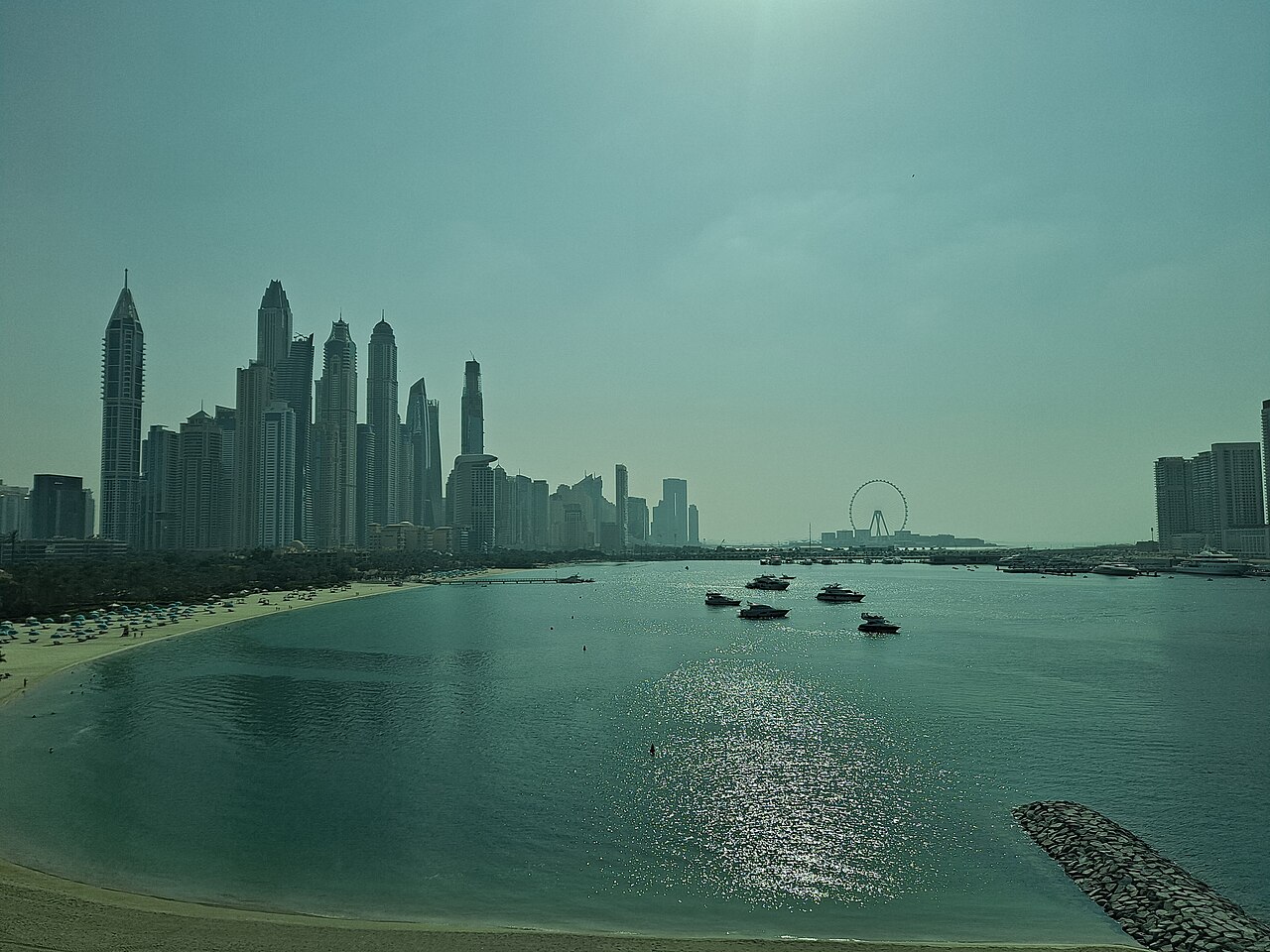Dubai Marina and JBR seen from Palm Jumeirah