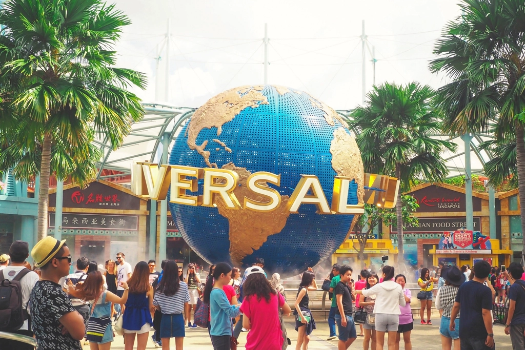 The Universal Studios globe at Resorts World Sentosa, Singapore